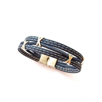 bracelet en liège bleu