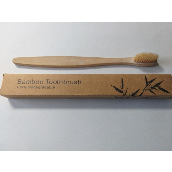 lot de 3 x Brosse à dents écologique en bambou 100% biodégradable naturel   souple