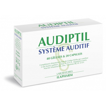 Audiptil - Audition et acouphènes - 40 Gélules et 20 Capsules