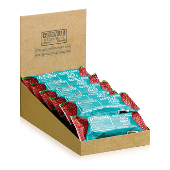 Lot de 15+3 Barres Candy Coco Fraise 50g Bio - Candy Ville