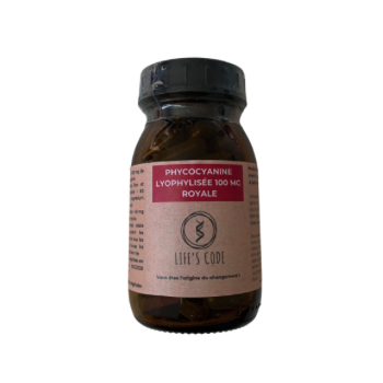 Phyco-Royale 100 : phycocyanine lyophilisée 100 mg par dose + Gelée Royale + Bisglycinate de Magnésium - 90 gélules végétales