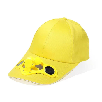 Casquette solaire jaune