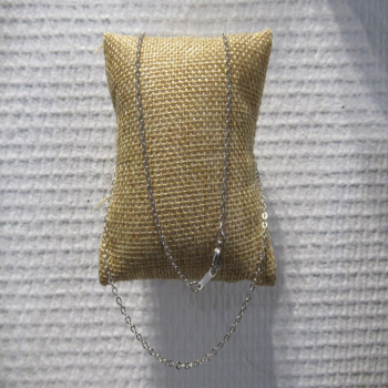 Chaîne en métal argenté 45cm