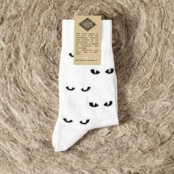 Chaussettes en lin made in France Chat 6