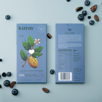 Chocolat Noir BIO 70% à la Myrtille Kuyay 70g