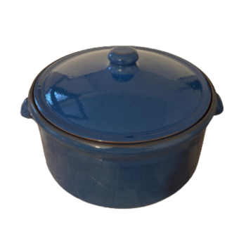 Cocotte ronde céramique bleu 20 cm 2 litres