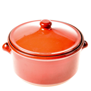 Cocotte ronde céramique rouge cendre 20 cm 2 litres
