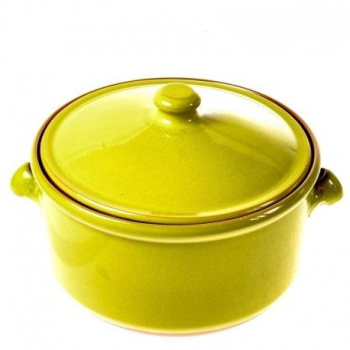 Cocotte ronde céramique vert citron 20 cm 2 litres
