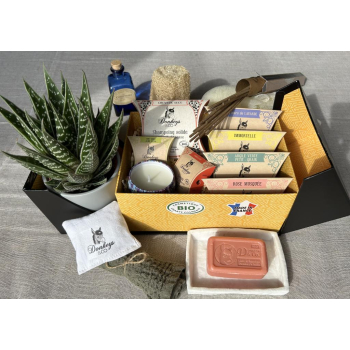 Coffret: Bougie, Shampoing et 4 Savons Bio - EN PROMOTION 