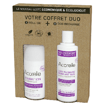 Coffret duo déodorant et recharge spécial peaux sensibles 