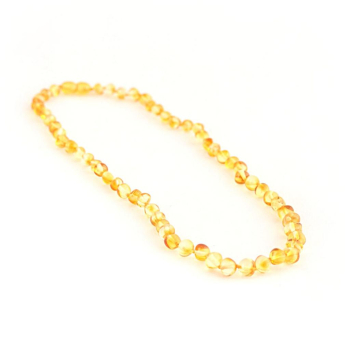 Collier ambre citrine baroque pour femme