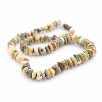 Collier en ambre couleur pierre pour femme