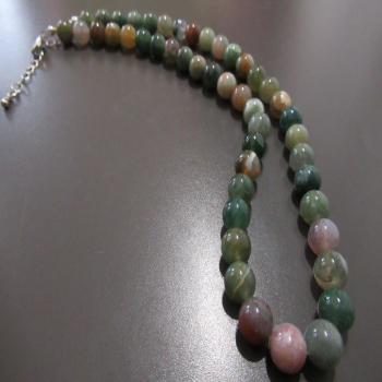 Collier en agate indienne 8mm