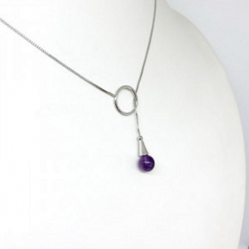 Collier en argent avec améthyste 2