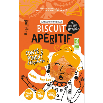 Biscuits salés Comté - Piment d'Espelette Bio