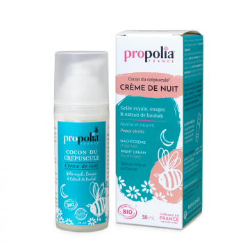 Crème de nuit peaux sèches Bio - Propolia - 50ml