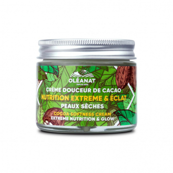 Crème douceur de Cacao biologique - 50ml - Pot en verre - Nouvelle formule