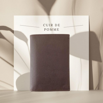Portefeuille en cuir de pomme - Apple-skin - Sacha marron