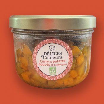 Curry de Patates Douces et d'Aubergines - 300g BIO