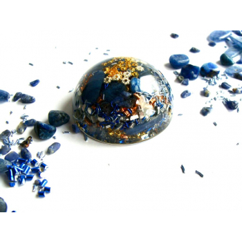 Demi sphère cyanite bleue grand modèle