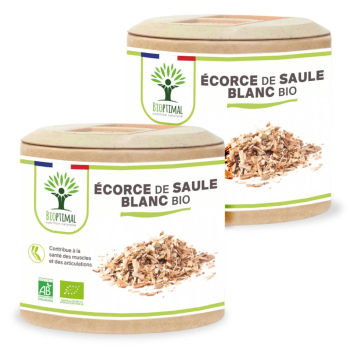 Saule bio - Salix alba - Complément alimentaire - Tonifiant Articulation - Fabriqué en France - Certifié écocert - 2X60 gélules
