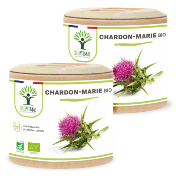 Chardon Marie Bio - Complément alimentaire - Foie Digestion - Fabriqué en France - Certifié Ecocert - 2X60 gélules