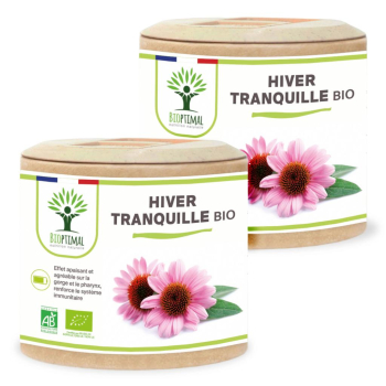 Hiver Tranquille Bio - Complément alimentaire - Système immunitaire - Fabriqué en France - Vegan - Certifié écocert - 2X60 gélules