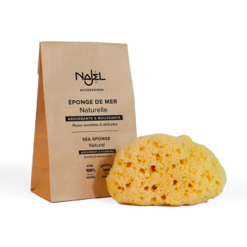Éponge naturelle avec sachet kraft