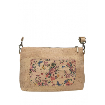 Pochette FABIA Naturel/ Fleurs - Vue de face