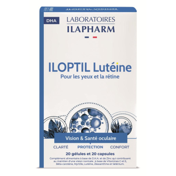 Iloptil LutǸine et ZǸaxanthine - ??il et rǸtine - 40 capsules