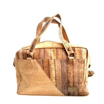 Sac bandoulière artisanal en liège "Wood"- Sac en liege Vegan