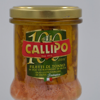 Fillets de thon albacore avec huile d'olive extra  vierge bio 170 g
