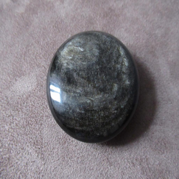 Galet obsidienne dorée 2