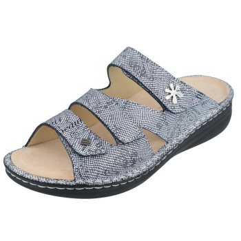 FINN COMFORT Mule femme Bleu imprimé- chaussant large- Pointure 36 au 43