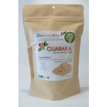 Guarana de souche sauvage d'Amazonie biologique en poudre 400g