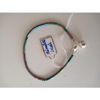 Bracelets Hématite arc-en-ciel et Boule d'Argent