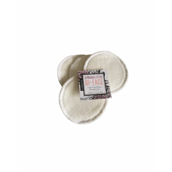 Lot de 4 Disques à démaquiller réutilisables en chanvre