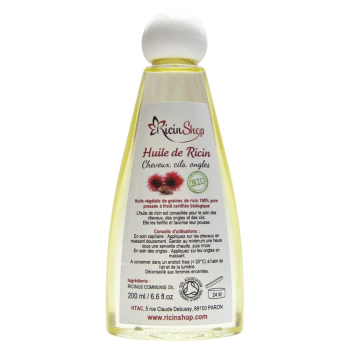 Huile de ricin Bio 200ml Ricinshop