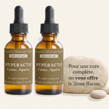 Fleurs de Bach Animaux Hyperactifs Sans Alcool - 30ML - Lot de 2