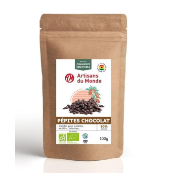 Pépites de chocolat noir 50% - bio – 100g