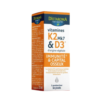 Vitamines D3 K2 MK7 Dietaroma