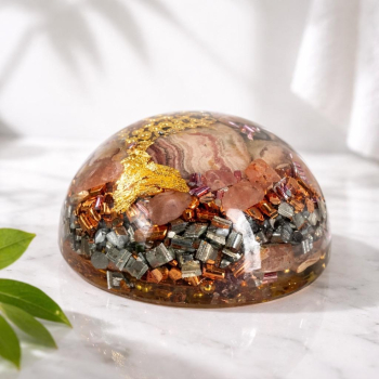 Demi sphère rhodocrosite