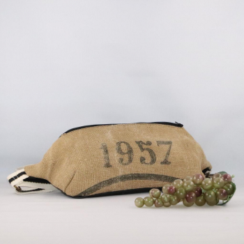 Banane alter-cuir de raisin noir et toile de jute