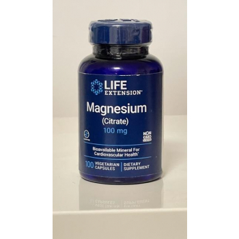 Magnésium Citrate - 100 mg - 100 gélules - Life extension 