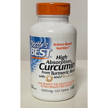 Curcumine à haute absorption de racine de curcuma avec C3 1000 mg - 120 comprimés