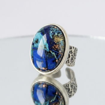 Bague orgonite ovale Louise