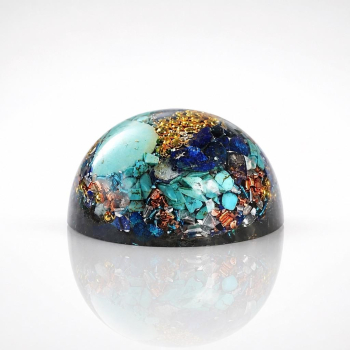 Demi sphère très grand modèle lapis lazuli/turquoise