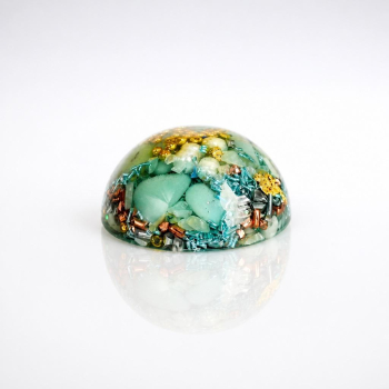 Orgonite demi sphère Amazonite