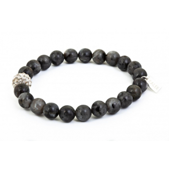 Bracelet labradorite et perle strass