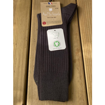 Chaussette 100% laine bio (gris)
